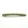 Barrette cheveux fine 8cm avec perles fantaisie vert