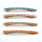 Barrette cheveux fine 8cm, perles de rocaille
