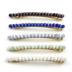 Barrette cheveux fine perles œil de chat 8cm – Éclat chatoyant