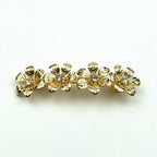Barrette cheveux fleurs et strass en métal doré pour mariage