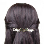 Barrette cheveux géométrique doré, cheveux fins