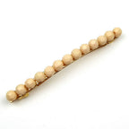 Barrette cheveux longue 10cm perle facette beige