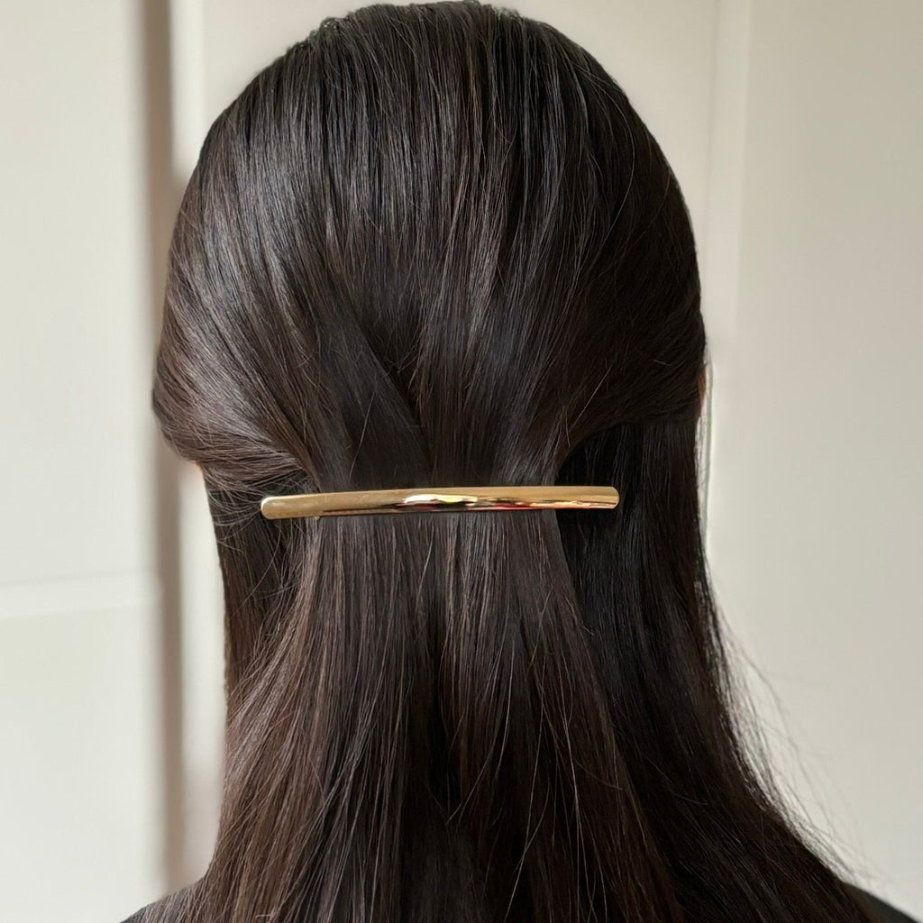Barrette cheveux métal longue 10,5cm