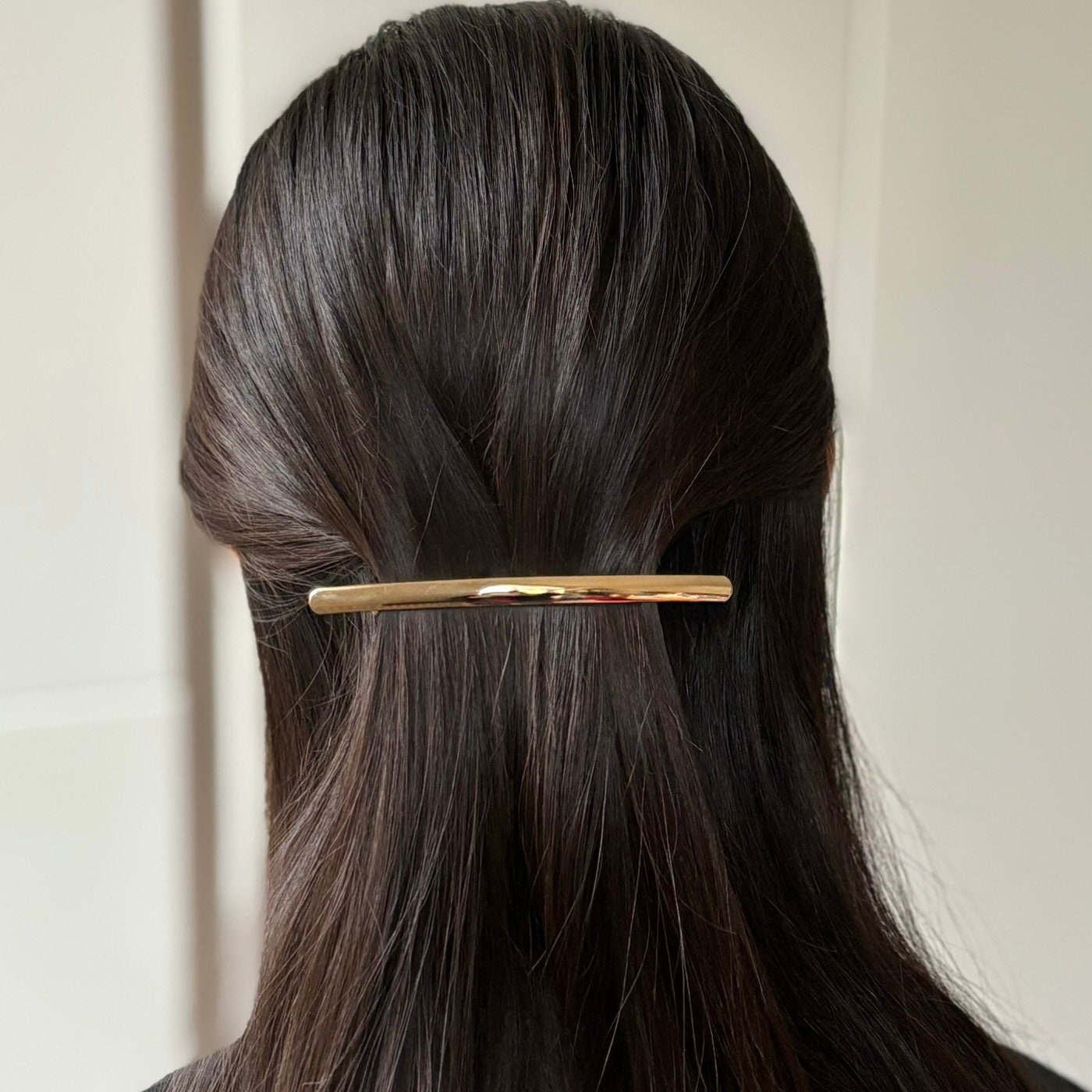 Barrette cheveux métal longue 10,5cm