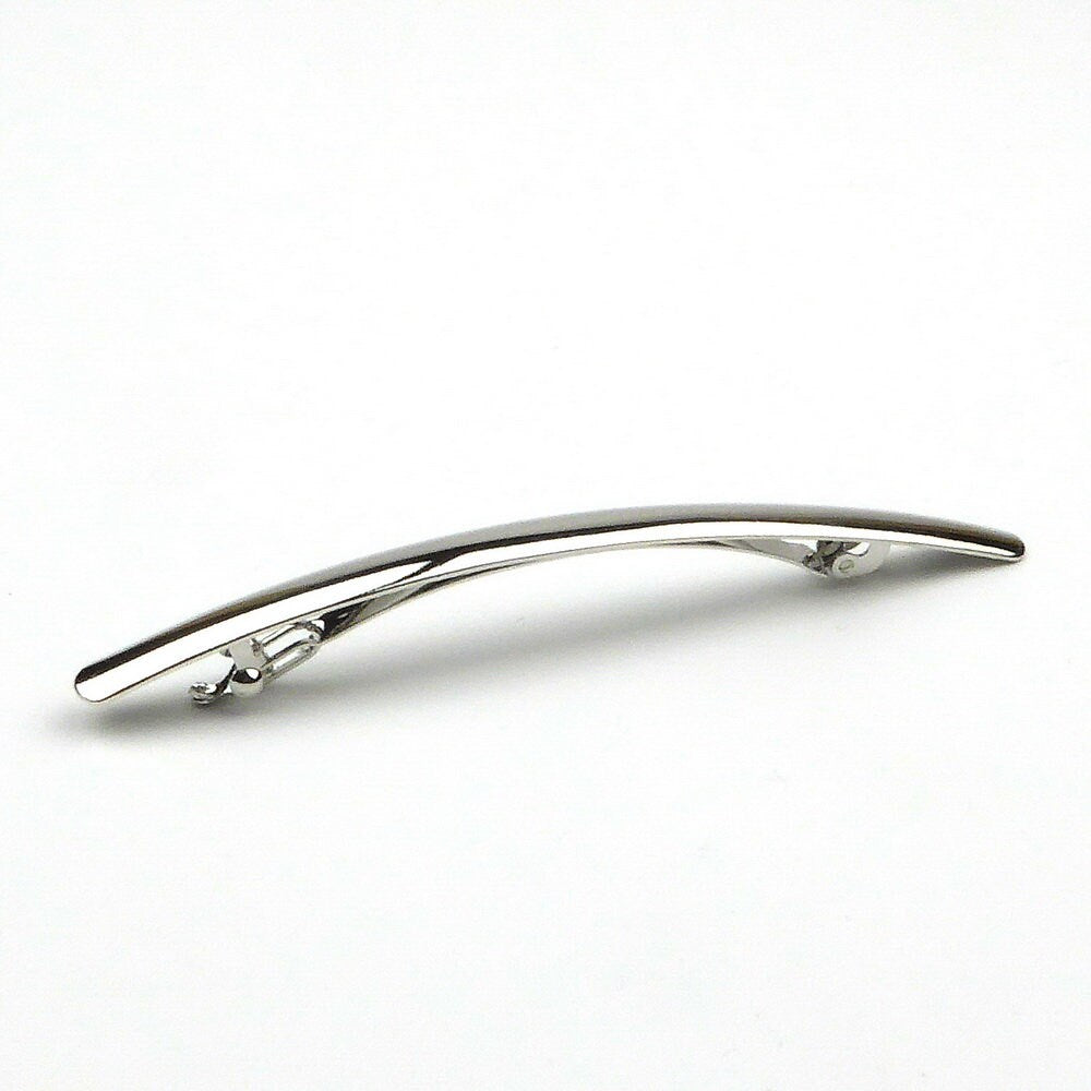 Barrette cheveux métal longue 10,5cm argenté