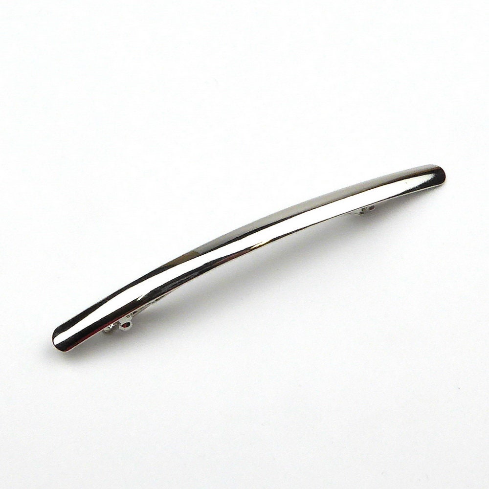 Barrette cheveux métal longue 10,5cm argenté
