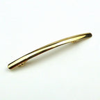 Barrette cheveux métal longue 10,5cm doré