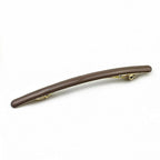 Barrette cheveux émail fine 10cm marron