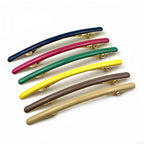 Barrette cheveux émail longue fine 10cm