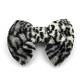 Barrette cheveux nœud imitation fourrure zebré 8cm