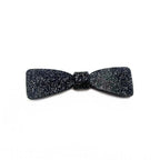 Barrette cheveux élégante paillette gris en forme de nœud