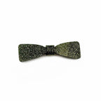 Barrette cheveux noeud en acetate paillette vert