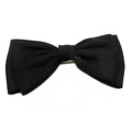Grande barrette cheveux double noeud satin noir