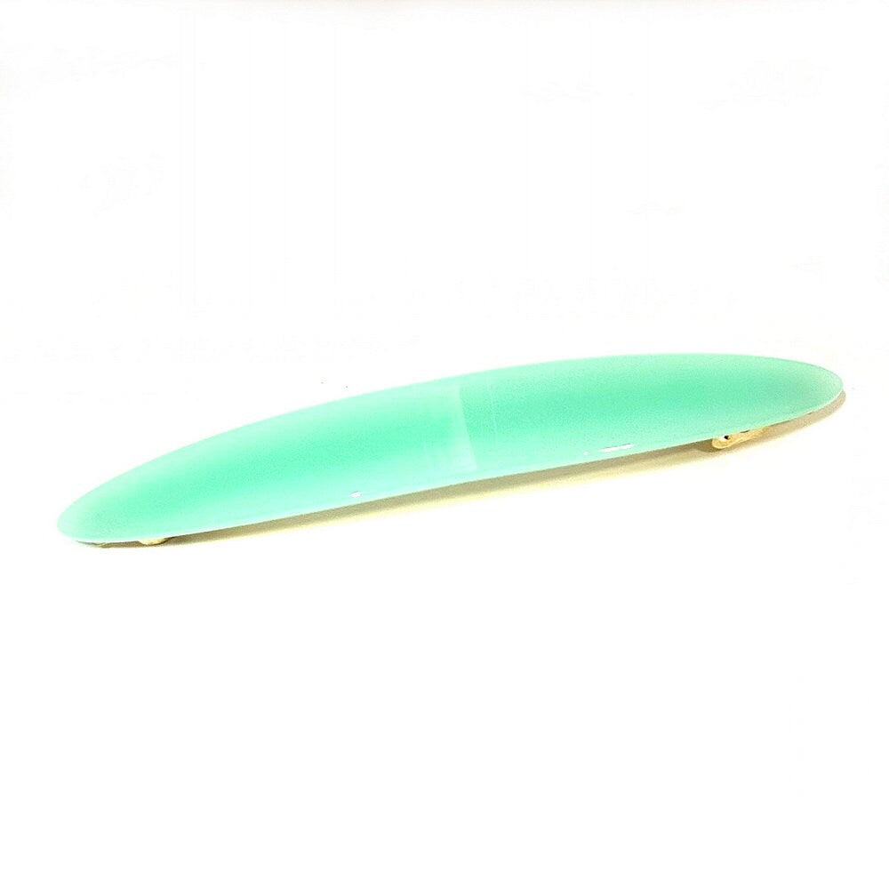 Barrette cheveux ovale 11cm en acétate fait main bleu vert