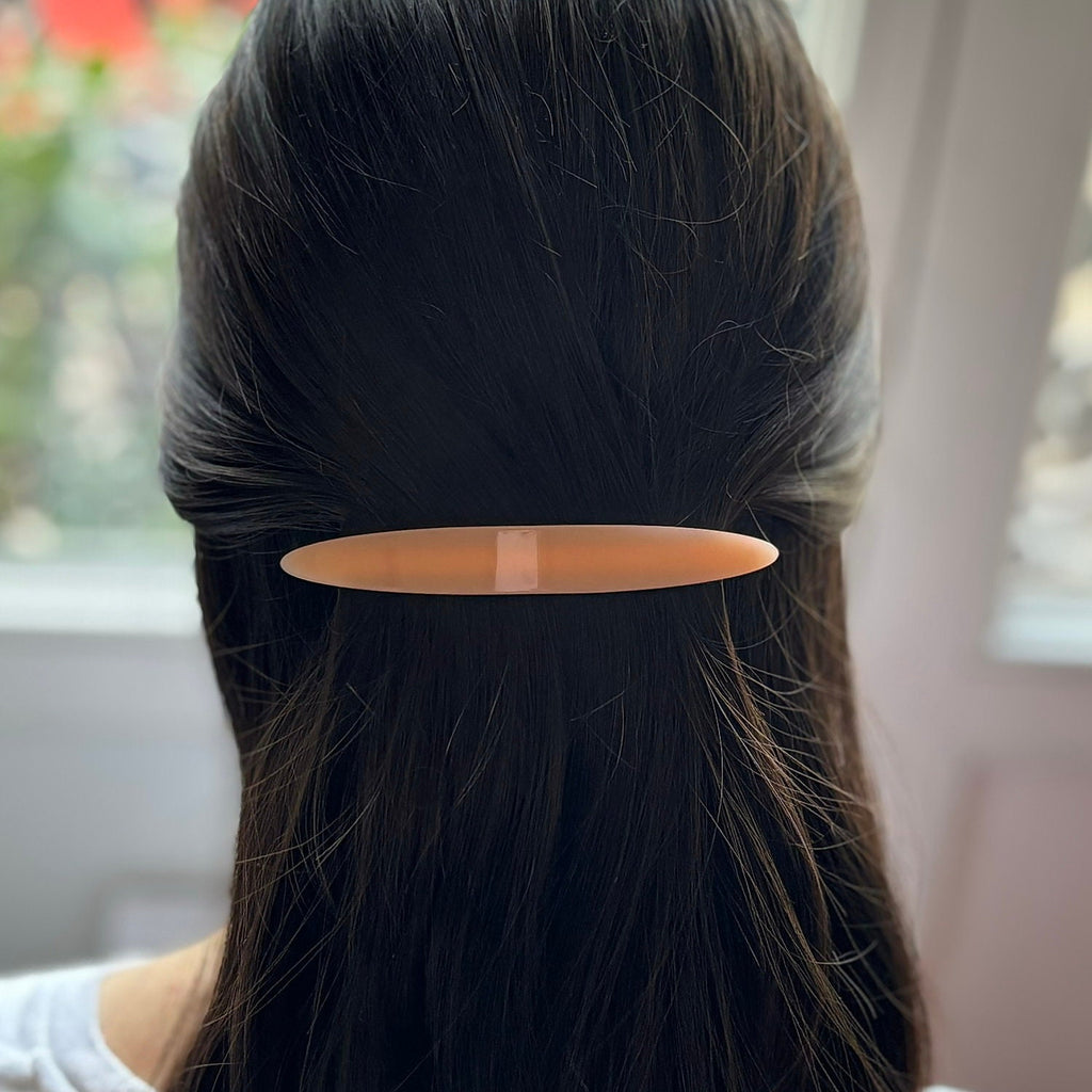 Barrette cheveux ovale 11cm en acétate fait main