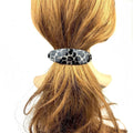 Barrette cheveux ovale incurvée léopard 9.5cm