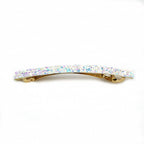 Barrette cheveux paillette 8.5cm blanc irisé