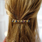 Barrette cheveux perles brillantes 7,5cm