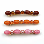 Barrette cheveux perles 8cm