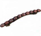 Barrette cheveux avec perles à facette vintage vieux rose 9cm