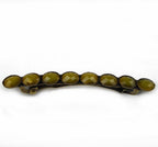 Barrette cheveux avec perles à facette vintage moutarde 7cm