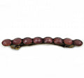 Barrette cheveux avec perles à facette vintage vieux rose 7cm