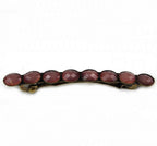 Barrette cheveux avec perles à facette vintage vieux rose 7cm