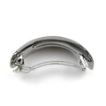 Barrette cheveux queue de cheval 7cm en métal brossé argent cheveux épais