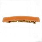 Barrette cheveux rectangulaire acétate 10cm rose poudre