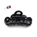 Pince à cheveux noire "Love" 8,5cm en acétate, qualité premium, Made in France