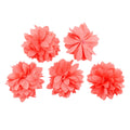 Fleurs satin 4,5cm corail - Lot de 5