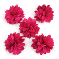Fleurs satin 4,5cm fuchsia foncé - Lot de 5