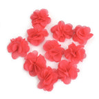 Fleurs voile polyester corail 30mm - Lot de 10
