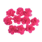 Fleurs voile polyester fuchsia 30mm - Lot de 10