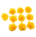 Fleurs voile polyester jaune 30mm - Lot de 10