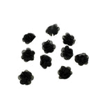 Fleurs voile polyester noir 30mm - Lot de 10 fleurs