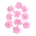 Fleurs voile polyester rose 30mm - Lot de 10