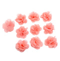 Fleurs voile polyester rose saumon 30mm - Lot de 10