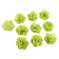 Fleurs voile polyester vert 30mm - Lot de 10