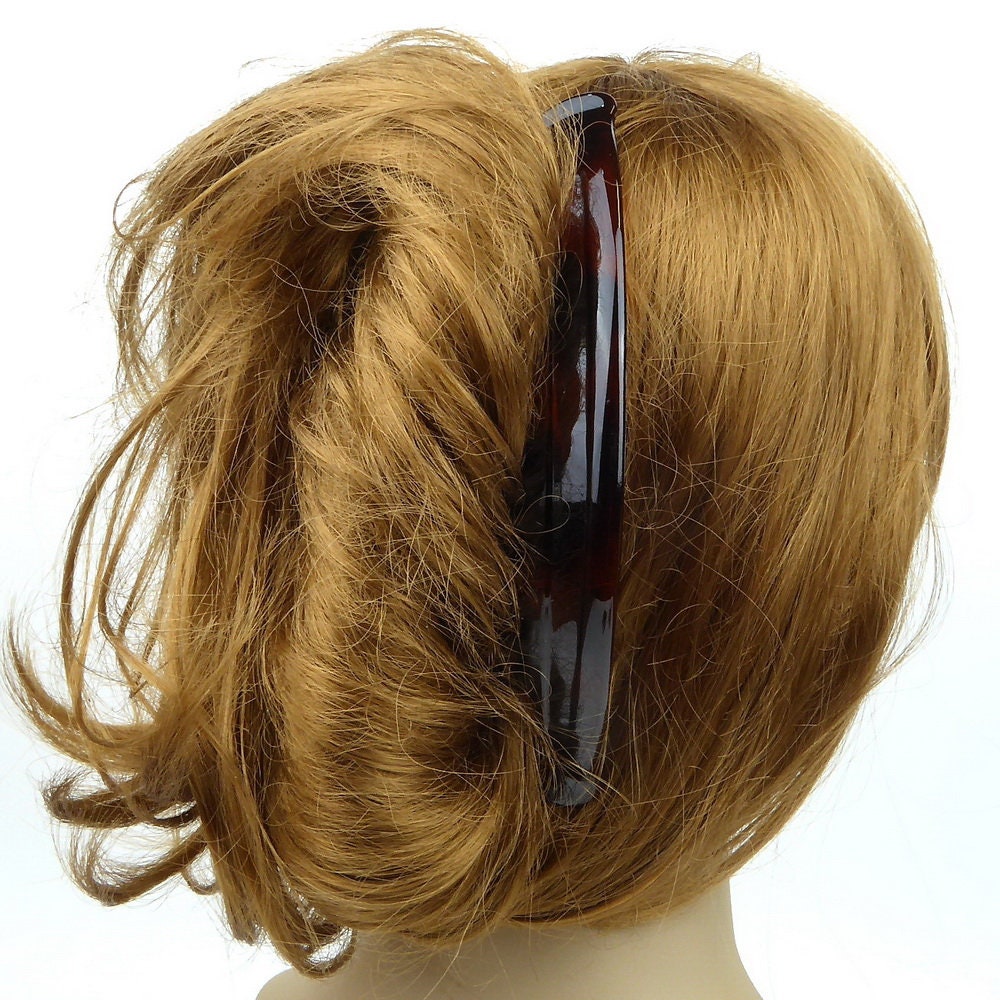 Très Grand Peigne Cheveux Côté Celluloid 18cm Made in France - Chignon Banane