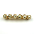 Grande barrette cheveux 9,5cm grosse perle dorée translucide lumineuse