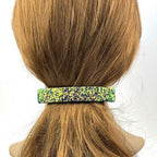 Grande barrette cheveux paillette glitter vert
