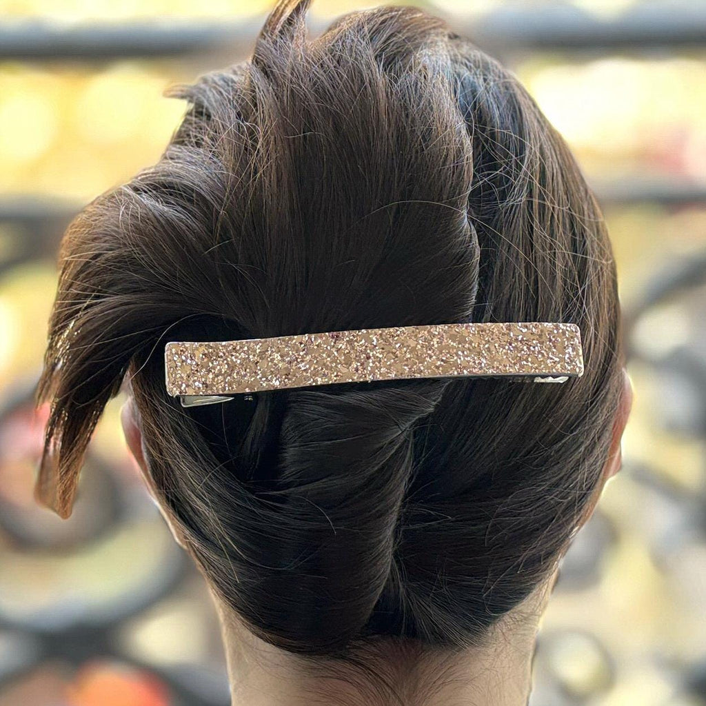 Grande pince cheveux paillettes 12.5cm