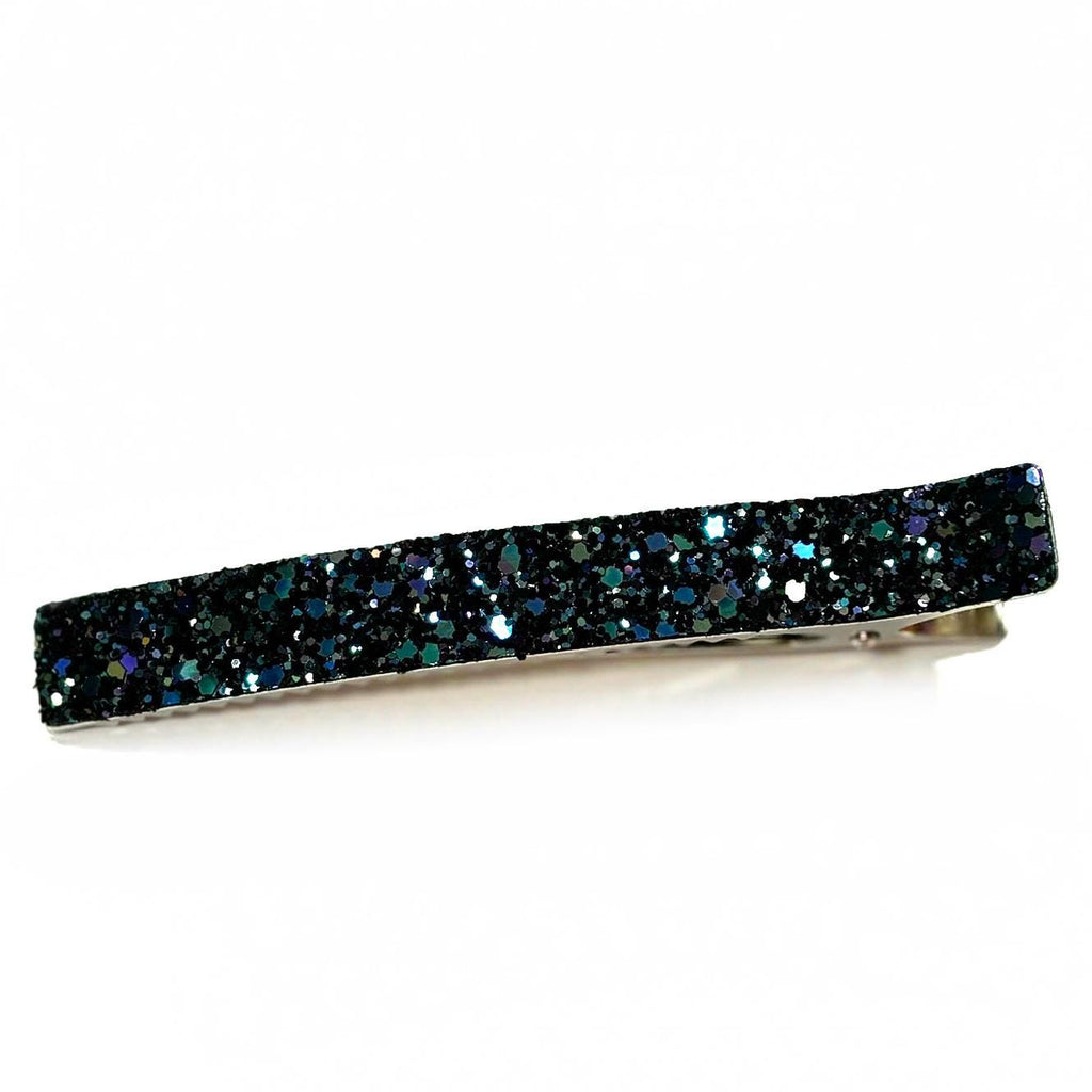 Grande pince cheveux paillettes 12.5cm multicolore foncé