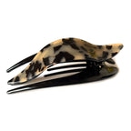 Grande pince à cheveux plate en acétate 13cm