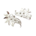 Paire de pinces cheveux fleur en perles et strass pour mariage