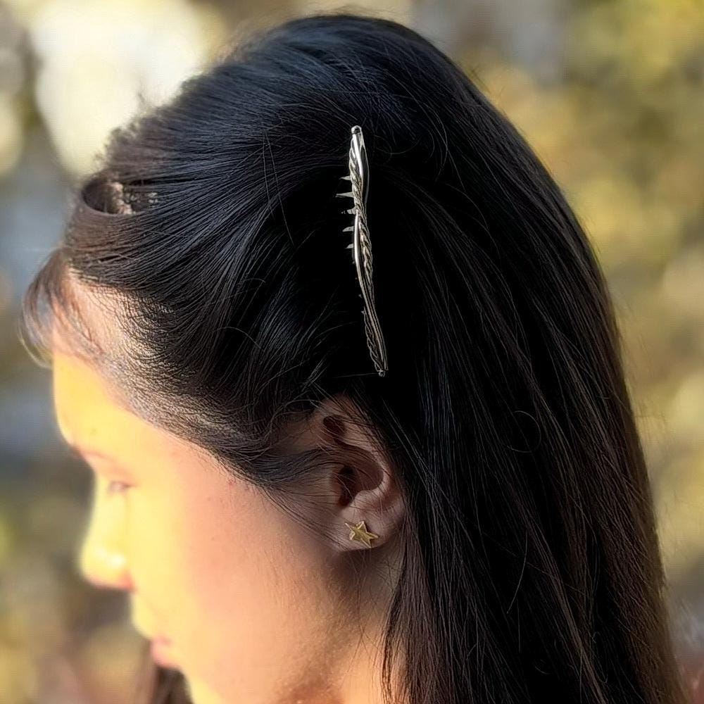 Peigne Cheveux Doré Métal 8cm - Accessoire Coiffure Mariage Soirée 