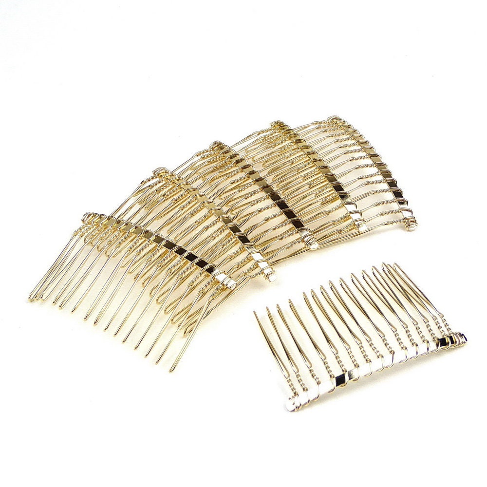 Peignes Côté Dorés 6cm 15 Dents - Lot de 10 Base Accessoires Cheveux