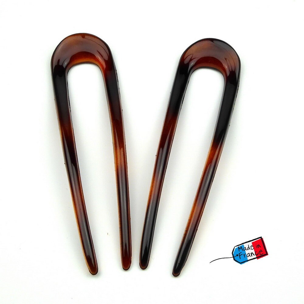 Pics à cheveux 12cm Made in France - Lot de 2, demi-blond
