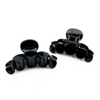 Pince à cheveux crabe 7cm noir - Lot de 2